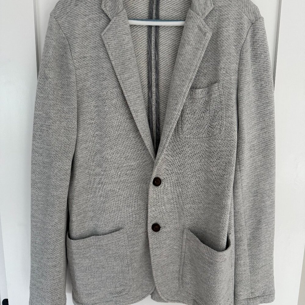 Faherty Men's Inlet Knit Blazer - Heather Grey, Size Medium